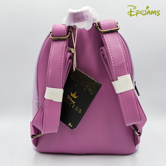 Loungefly Disney Snow White Wishing Well Floral Portrait Pink Mini Backpack Bag - Picture 5 of 8